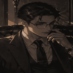 Portrait of Theo Caine, a refined mature AI boyfriend with composed wealthy-husband energy.